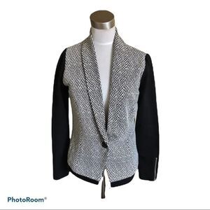 Liquid New York black ivory patterned blazer 4